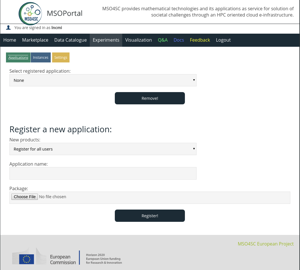 Register App in MSOPortal